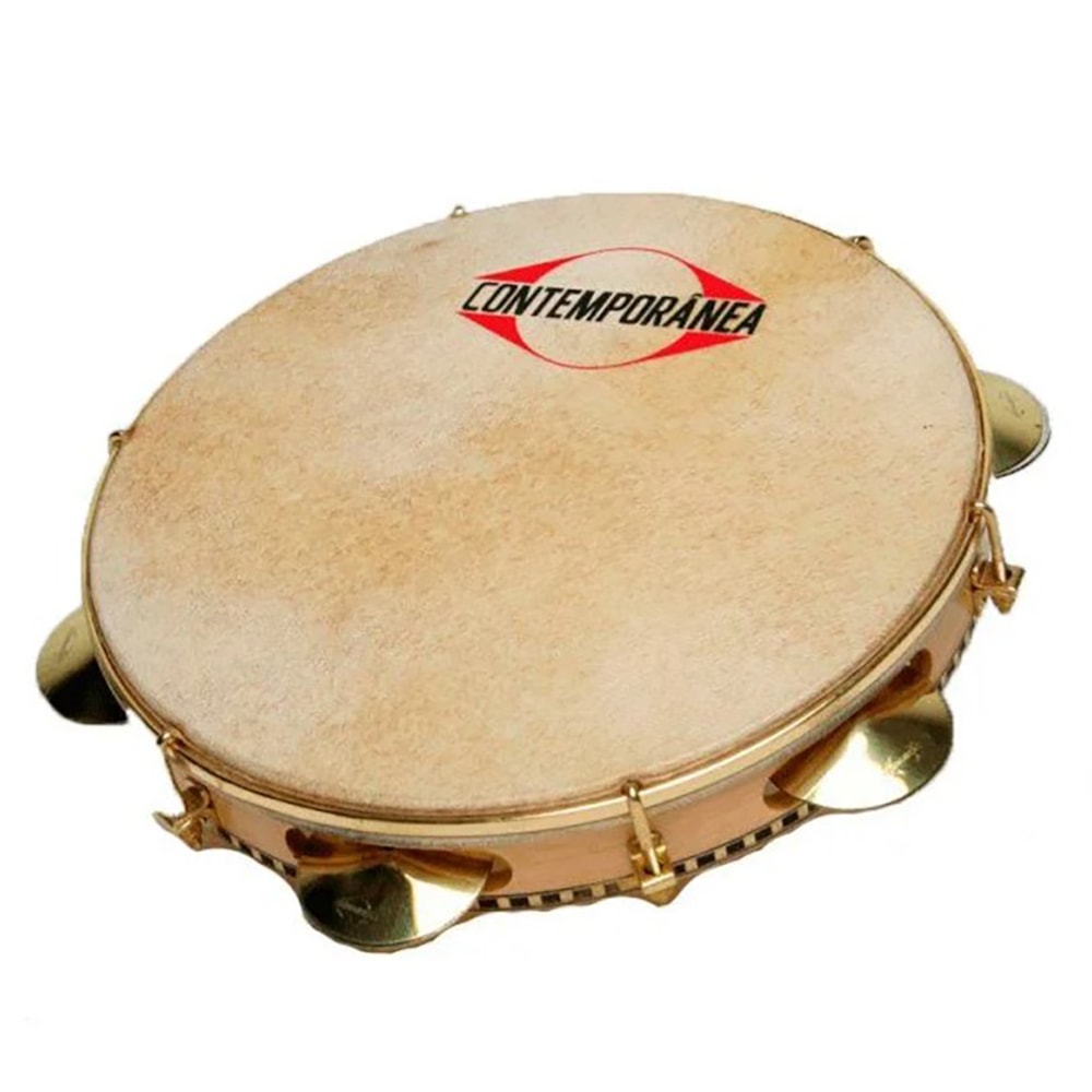 Pandeiro Contemporânea Madeira e Couro 10 Polegadas 25C Choro