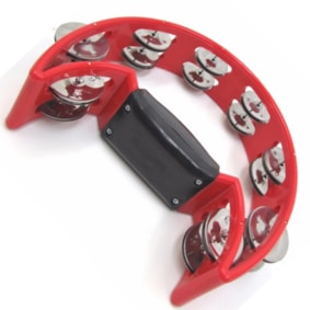 Pandeiro Meia Lua Spanking Vermelho Pandeiro Meia Lua Spanking Vermelho