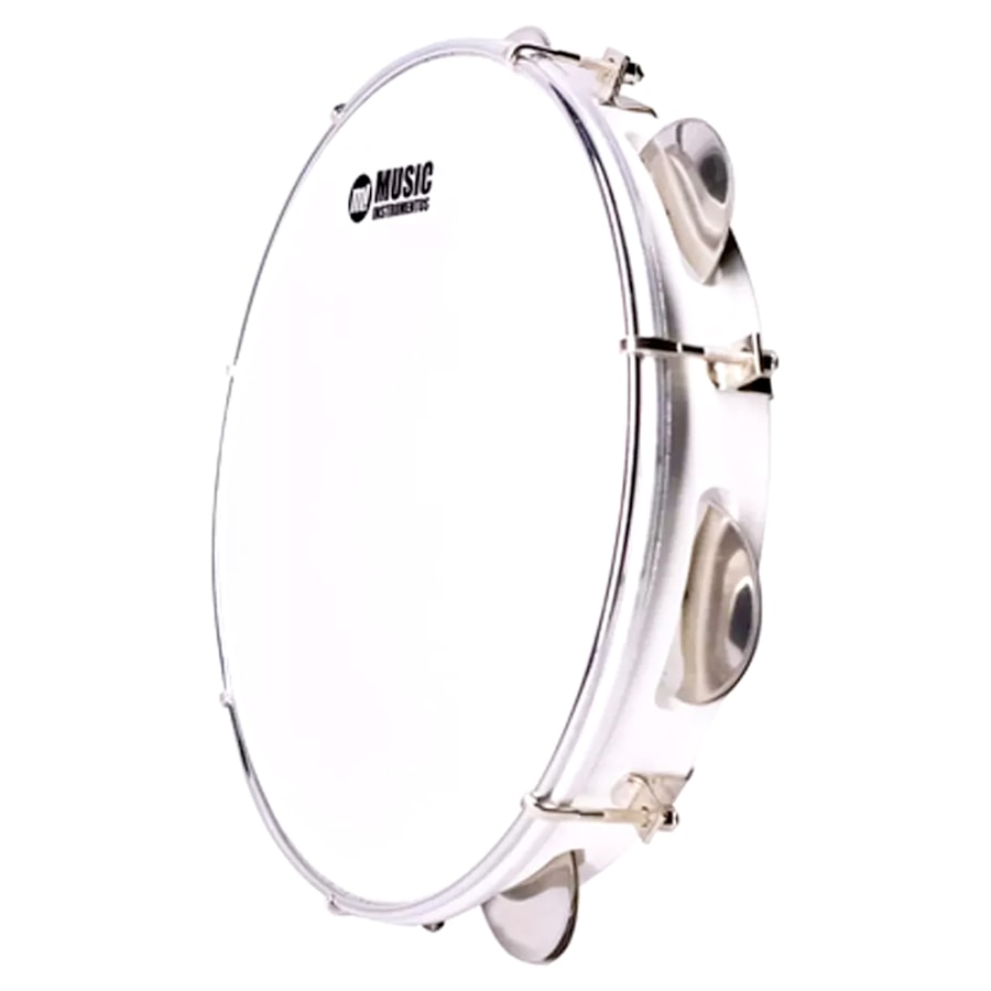 Pandeiro PHX 83ABSWH Branco Pele Leitosa 10 Polegadas Pandeiro PHX 83ABSWH Branco Pele Leitosa 10 Polegadas