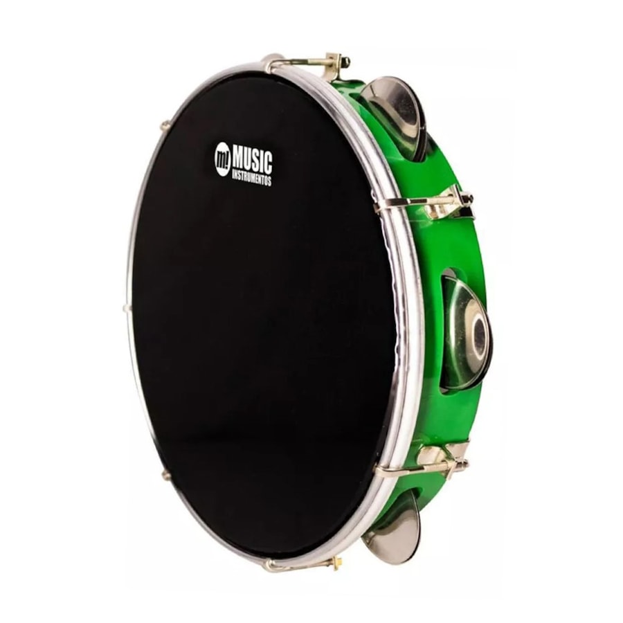 Pandeiro PHX Pele Preta Acrílico 10 Polegadas 87ABS Verde Pandeiro PHX Pele Preta Acrílico 10 Polegadas 87ABS Verde
