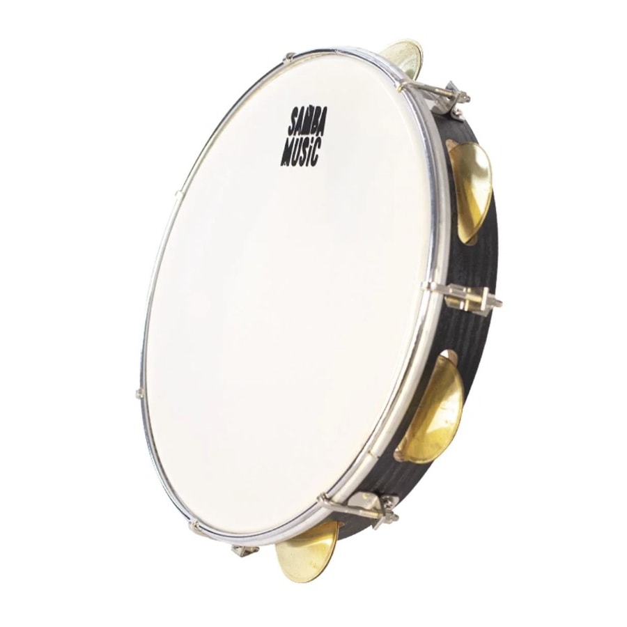 Pandeiro PHX Samba Music PD10LE BKW Preto Pele Leitosa 10 Polegadas Pandeiro PHX Samba Music PD10LE BKW Preto Pele Leitosa 10 Polegadas