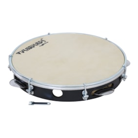 Pandeiro Spanking Vanguarda Preto Pele Couro 10'' ABS Pandeiro Spanking Vanguarda Preto Pele Couro 10'' ABS