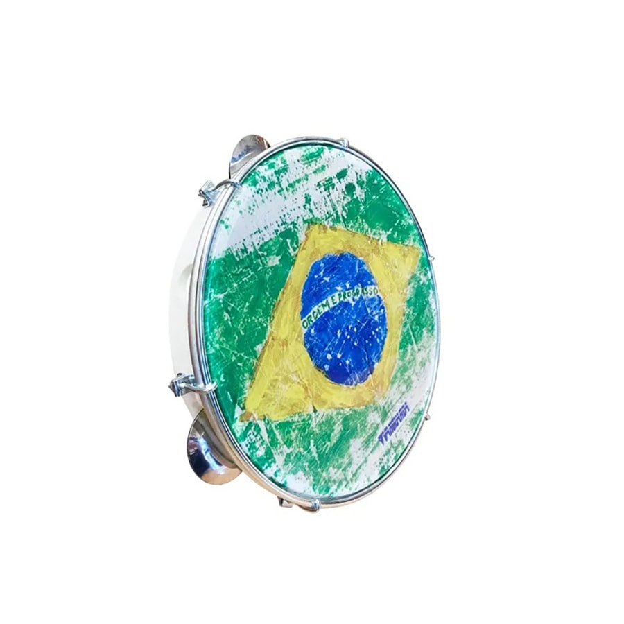Pandeiro Vanguarda by Spanking Bandeira Rajada de 10 Polegadas Pandeiro Vanguarda by Spanking Bandeira Rajada de 10 Polegadas