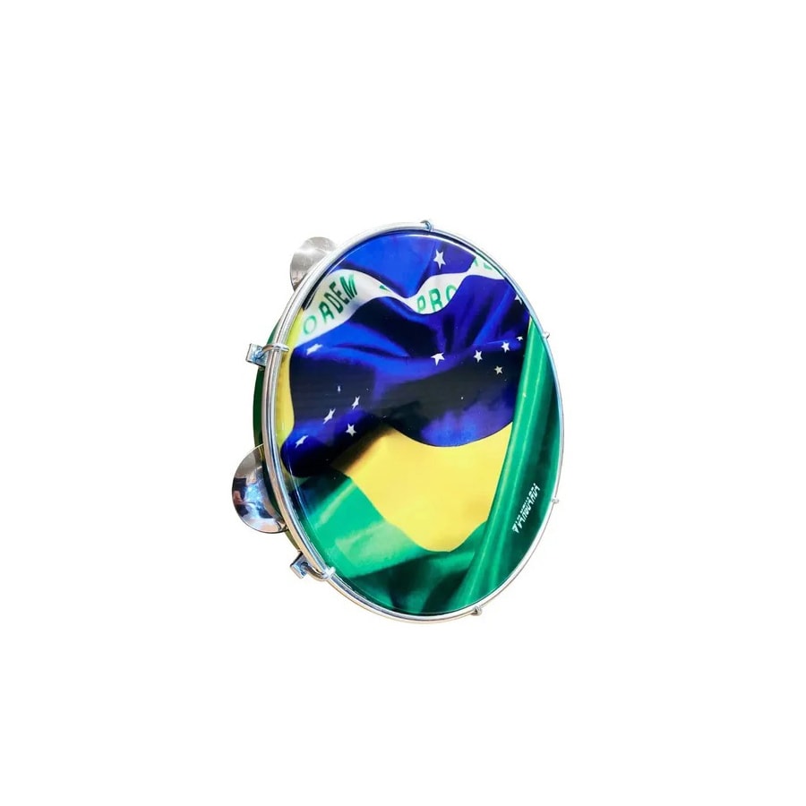 Pandeiro Vanguarda by Spanking Bandeira Verde de 10 Polegadas Pandeiro Vanguarda by Spanking Bandeira Verde de 10 Polegadas