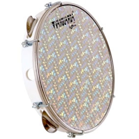 Pandeiro Vanguarda Spanking Abs Branco 10" Pele Holográfica Pandeiro Vanguarda Spanking Abs Branco 10" Pele Holográfica
