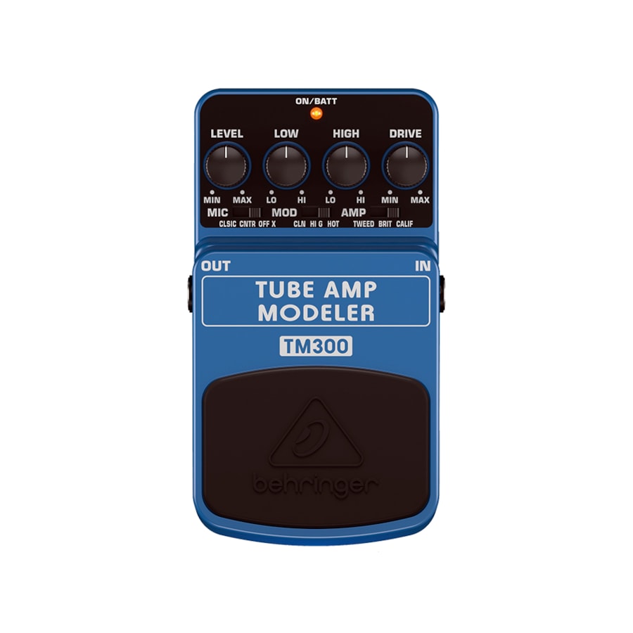 Pedal Behringer TM300 Tube Amp Modeler Simulador de Amplificador Drive Pedal Behringer TM300 Tube Amp Modeler Simulador de Amplificador Drive