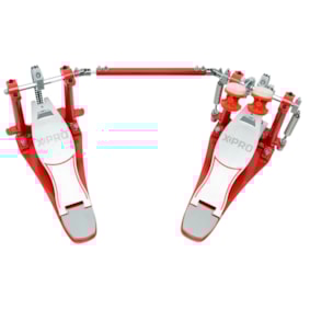 Pedal de Bateria X-PRO PD DBL RD Vermelho Direct Drive Duplo