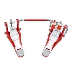 Pedal de Bateria X-PRO PD DBL RD Vermelho Direct Drive Duplo