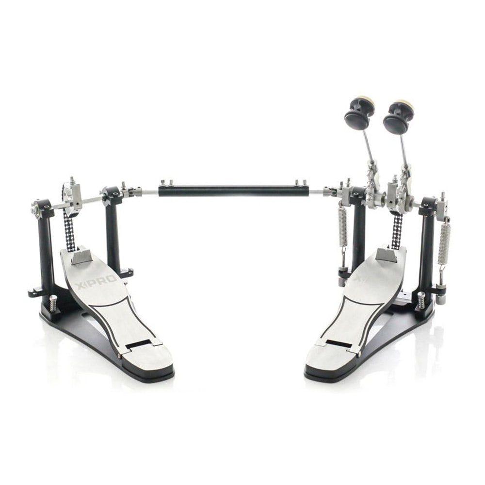 Pedal Duplo X-Pro Action PD DBL ACT Preto P/ Bumbo - Akustica Musical