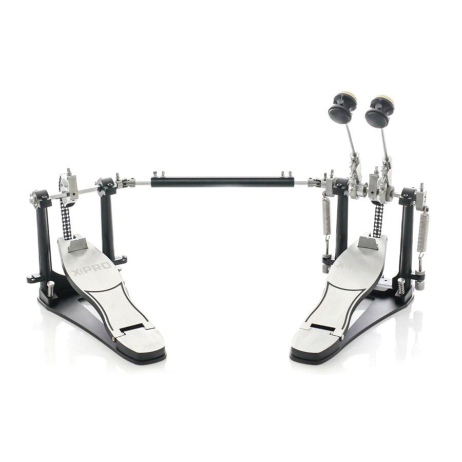 Pedal Duplo X-Pro Action PD DBL ACT Preto P/ Bumbo Pedal Duplo X-Pro Action PD DBL ACT Preto P/ Bumbo