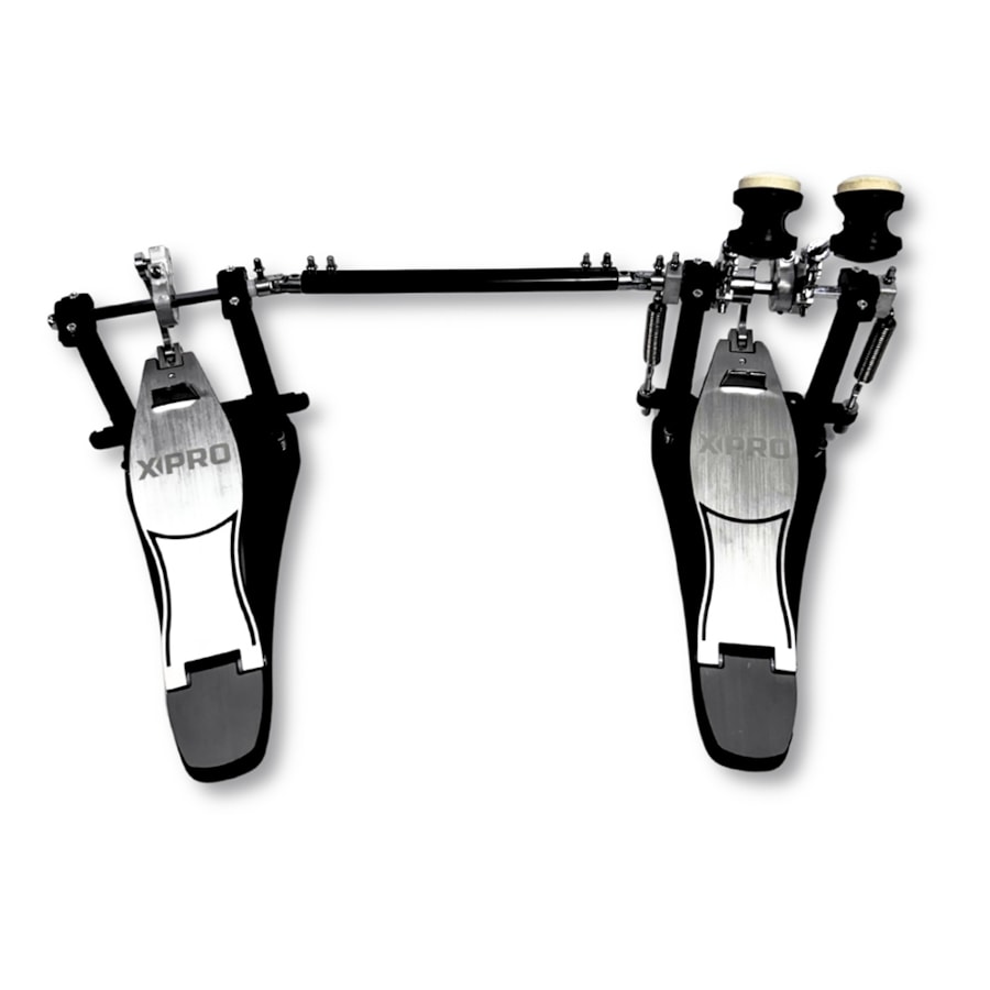 Pedal Duplo X-Pro Direct Drive PD DBL ACTD Preto P/ Bumbo