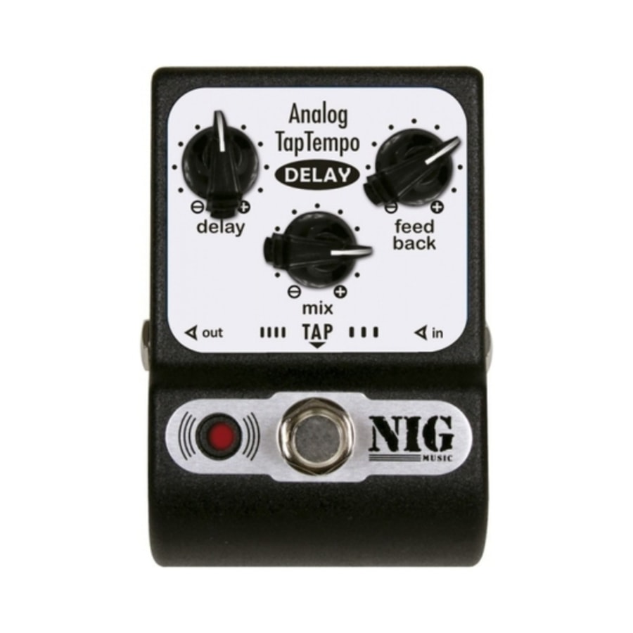 Pedal NIG PADT Delay Analógico Tap Tempo para Guitarra