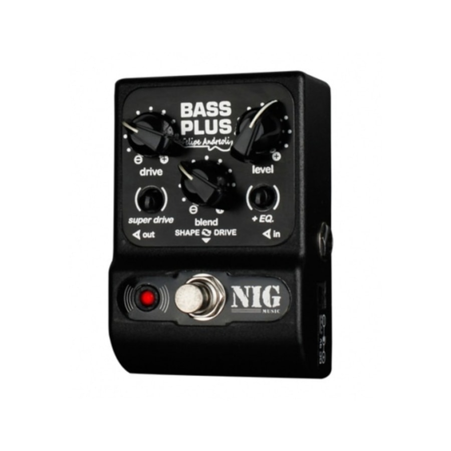 Pedal NIG PBPL Bass Plus Signature Felipe Andrioli de Distorção e Shape p/ Contrabaixo