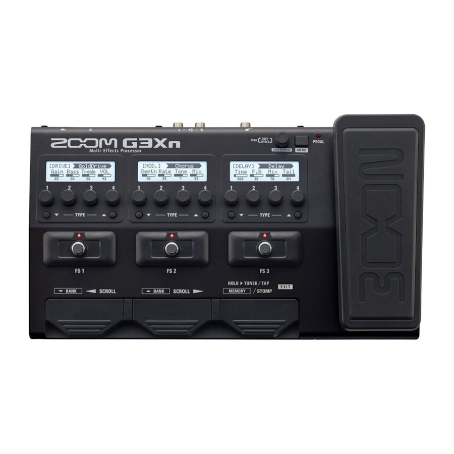 Pedaleira Zoom G3Xn para Guitarra com Fonte e Pedal de Expressão Pedaleira Zoom G3Xn para Guitarra com Fonte e Pedal de Expressão