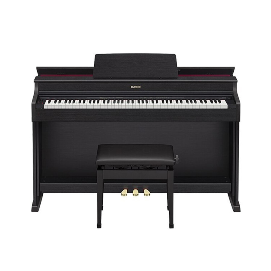 Piano Digital Casio AP-470 Celviano Preto c/ Banqueta  Piano Digital Casio AP-470 Celviano Preto c/ Banqueta
