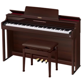 Piano Digital Casio AP550 BN Celviano Marrom C/ Banqueta Piano Digital Casio AP550 BN Celviano Marrom C/ Banqueta