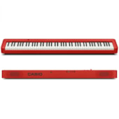 Produto Piano Digital Casio CDP-S160 RD Linha CDP-S Vermelho C/ Fonte e Pedal
