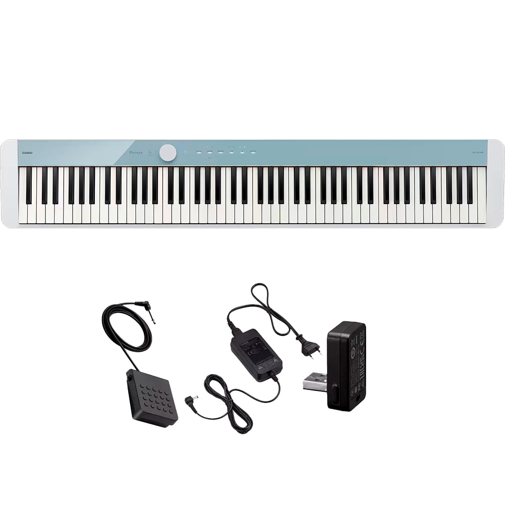 Piano Digital Casio Privia PSX1100CB Calm Blue (Cor Edição Limitada) C/ Fonte e Pedal de Sustain