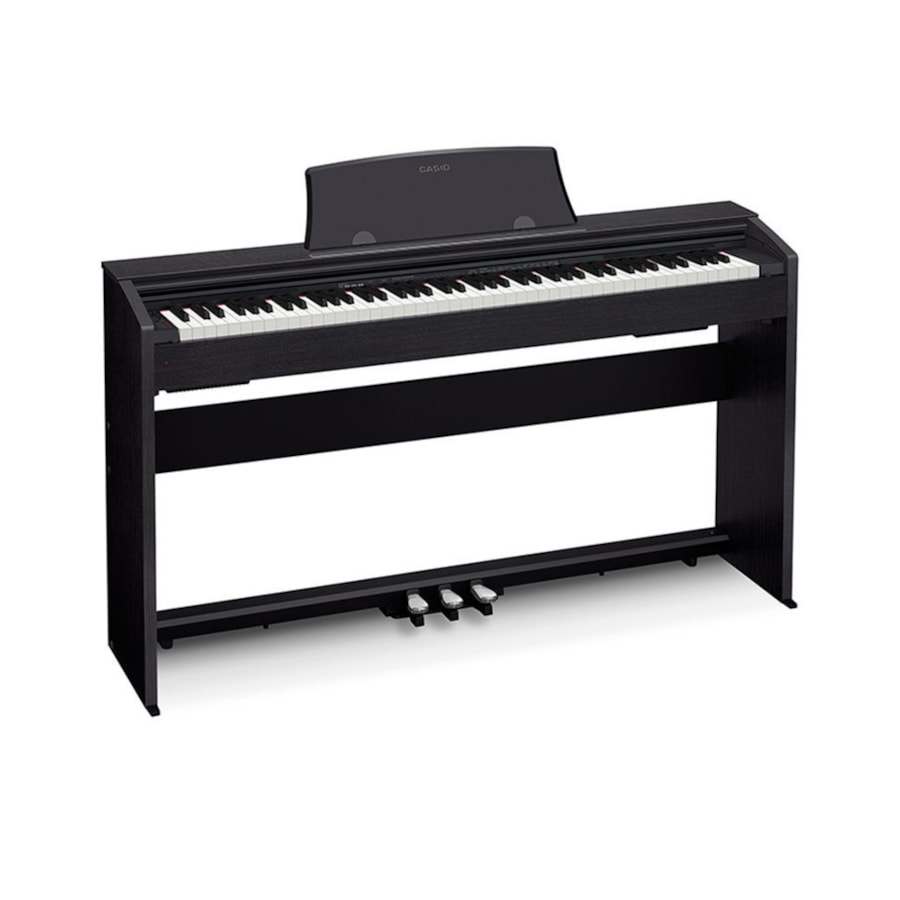 Piano Digital Casio PX770 BK Linha Privia Preto C/ Fonte e Pedal de