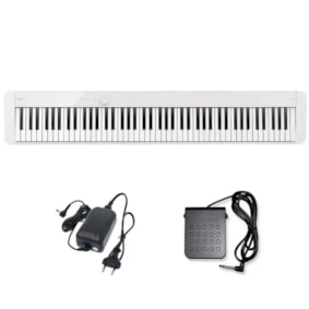 Piano Digital Casio PX-S1100 Linha Privia Branco C/ Fonte e Pedal de Sustain