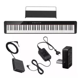 Piano Digital Casio PX-S1100 Linha Privia Preto C/ Fonte e Pedal de Sustain Piano Digital Casio PX-S1100 Linha Privia Preto C/ Fonte e Pedal de Sustain