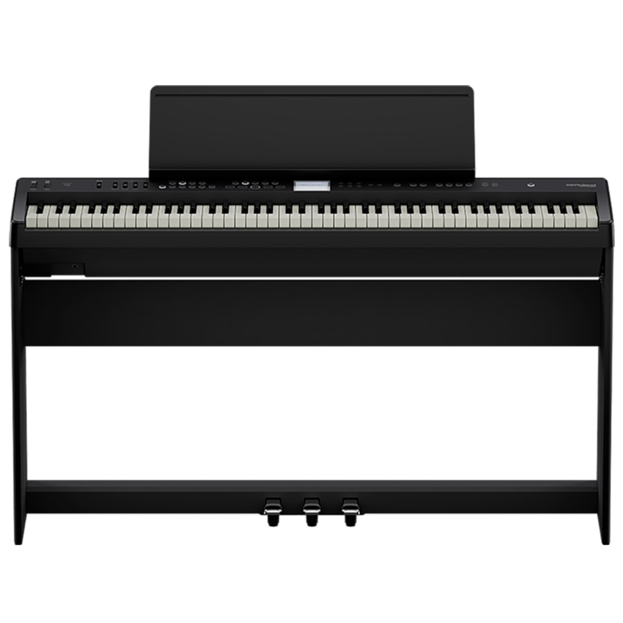 Piano Digital Roland FP-E50 88 Teclas Com Pedal Sustain Triplo e Estante Piano Digital Roland FP-E50 88 Teclas Com Pedal Sustain Triplo e Estante