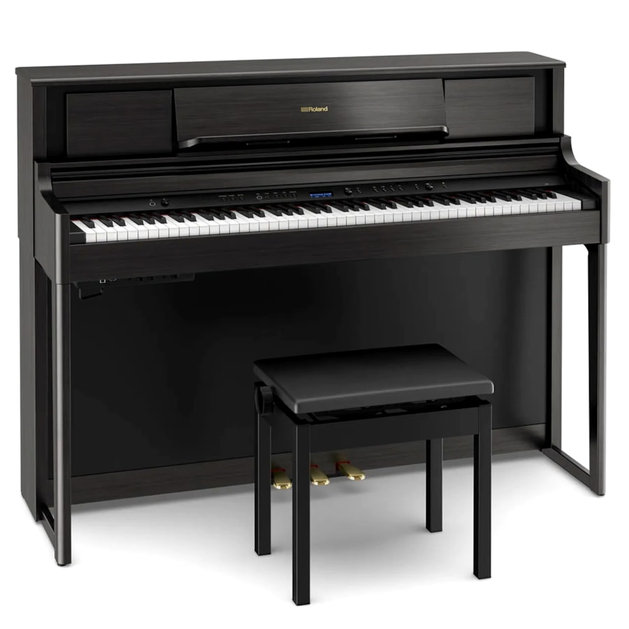 Piano Digital Roland LX705-CH Charcoal Black Com Banco