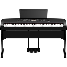 Piano Digital Yamaha DGX-670B Preto Com Móvel e Pedais