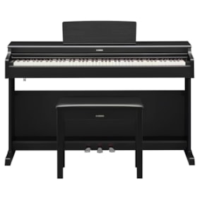 Piano Digital Yamaha YDP-165B Preto Arius Com Móvel e Banqueta