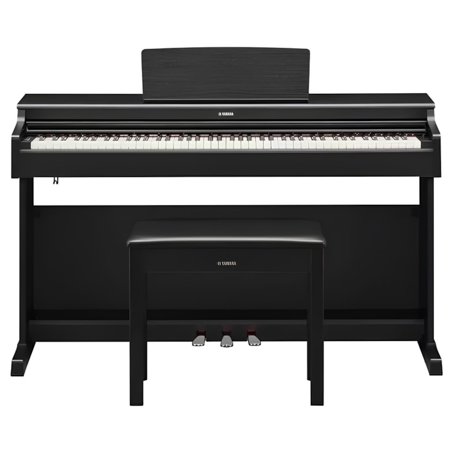 Piano Digital Yamaha YDP-165B Preto Arius Com Móvel e Banqueta