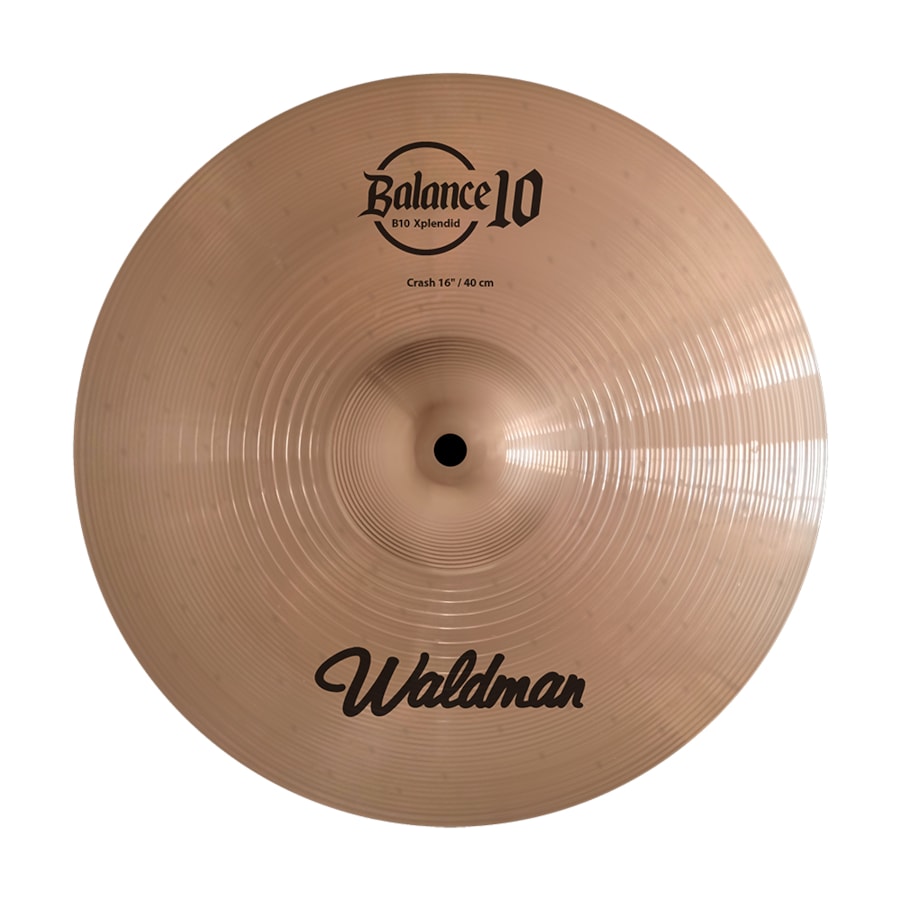 Prato Waldman Balance 10 Crash de 16 Polegadas BA10CR16 Liga B10 Prato Waldman Balance 10 Crash de 16 Polegadas BA10CR16 Liga B10