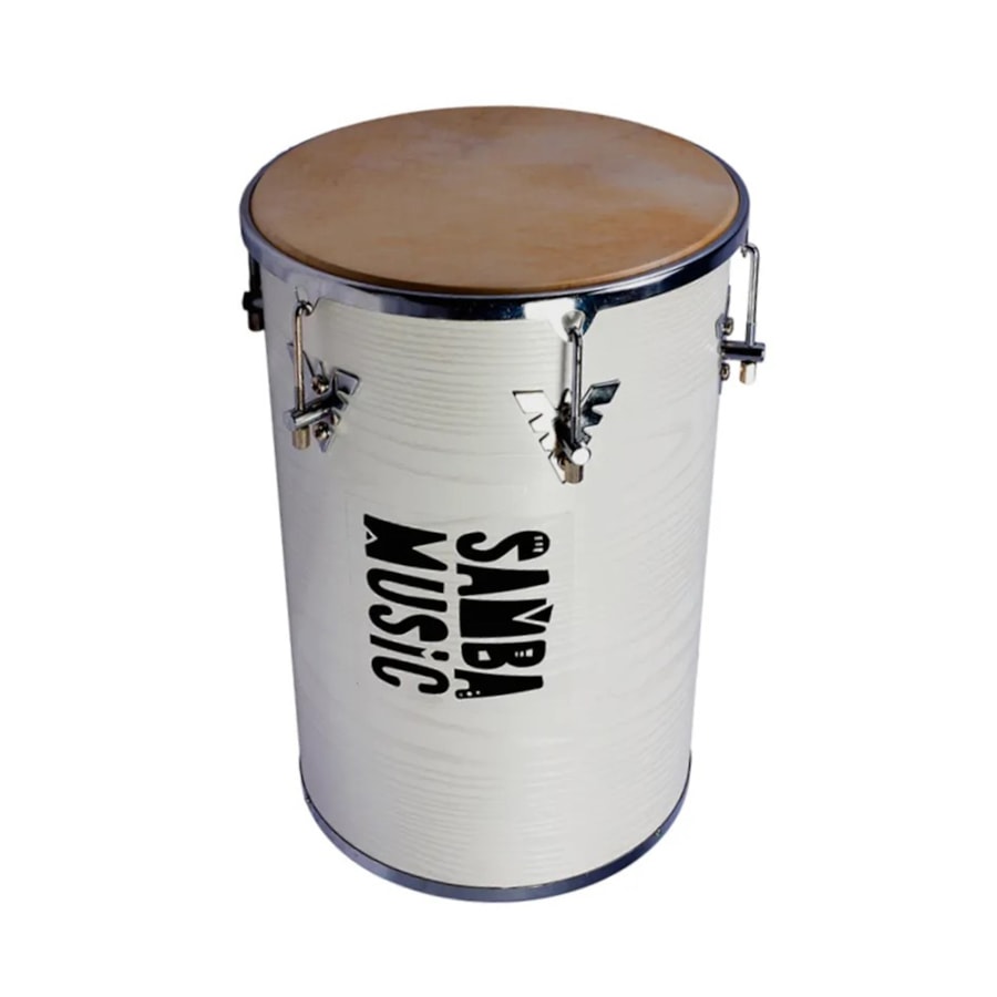 Rebolo PHX Em Madeira Samba Music Pele Animal 50x12 921MA White Wood Rebolo PHX Em Madeira Samba Music Pele Animal 50x12 921MA White Wood