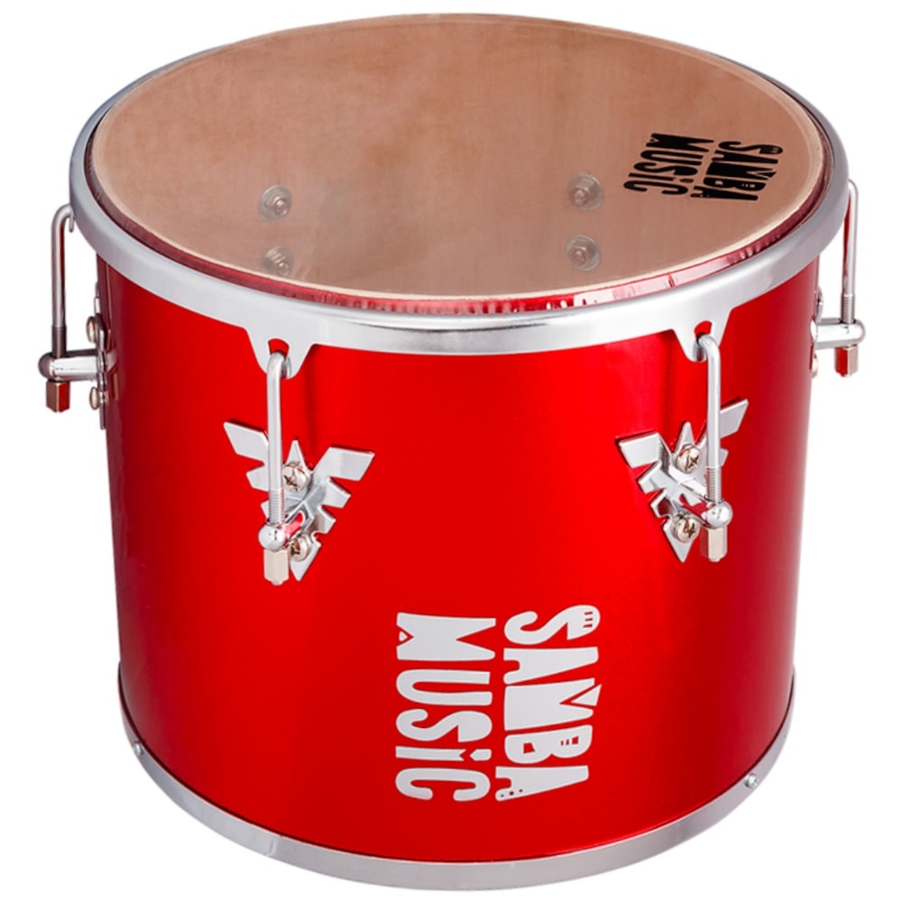 Repique de Mão Samba Music 906MM RD de 30x12 Vermelho C/ Pele de Nylon