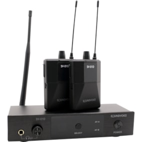 Retorno De Palco Soundvoice SV01D In Ear Duplo Sem Fio C/ Fone Retorno De Palco Soundvoice SV01D In Ear Duplo Sem Fio C/ Fone