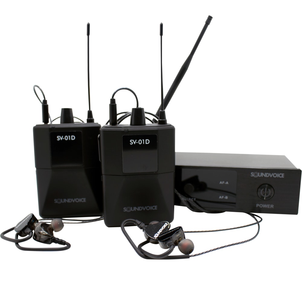 Retorno De Palco Soundvoice SV01D In Ear Duplo Sem Fio C/ Fone