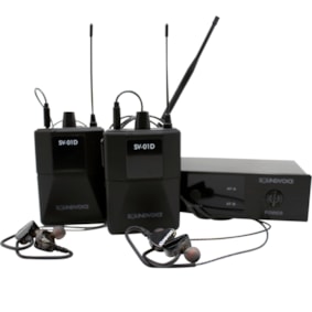 Retorno De Palco Soundvoice SV01D In Ear Duplo Sem Fio C/ Fone Retorno De Palco Soundvoice SV01D In Ear Duplo Sem Fio C/ Fone