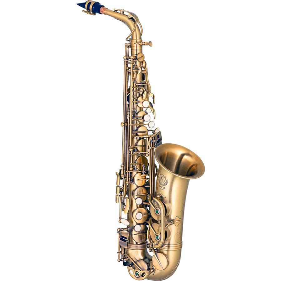 Saxofone Alto Eagle SA500 VG Envelhecido em E (Mí) com Case Luxo Saxofone Alto Eagle SA500 VG Envelhecido em E (Mí) com Case Luxo