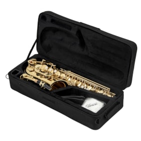 Saxofone Alto Vivace VAS101 Laqueado Em Eb Mi Bemool C/ Estojo