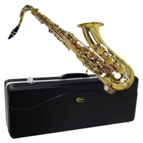 Saxofone Tenor Shelter SFT6435L c/chave F# e Bb Laqueado c/ Estojo Saxofone Tenor Shelter SFT6435L c/chave F# e Bb Laqueado c/ Estojo