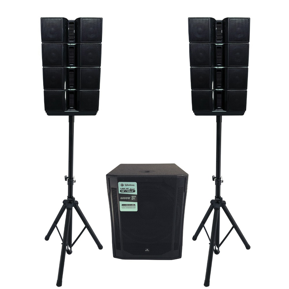 Sistema De Som Vertical Waldman L2-18164N Preta De 6000 Watts
