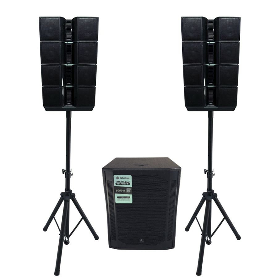 Sistema De Som Vertical Waldman L2-18164N Preta De 6000 Watts Sistema De Som Vertical Waldman L2-18164N Preta De 6000 Watts