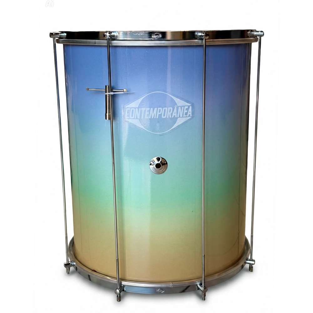 Surdo Contemporânea 161CLBSCR Brisa Suave Alumínio Pele Animal 18 Polegads