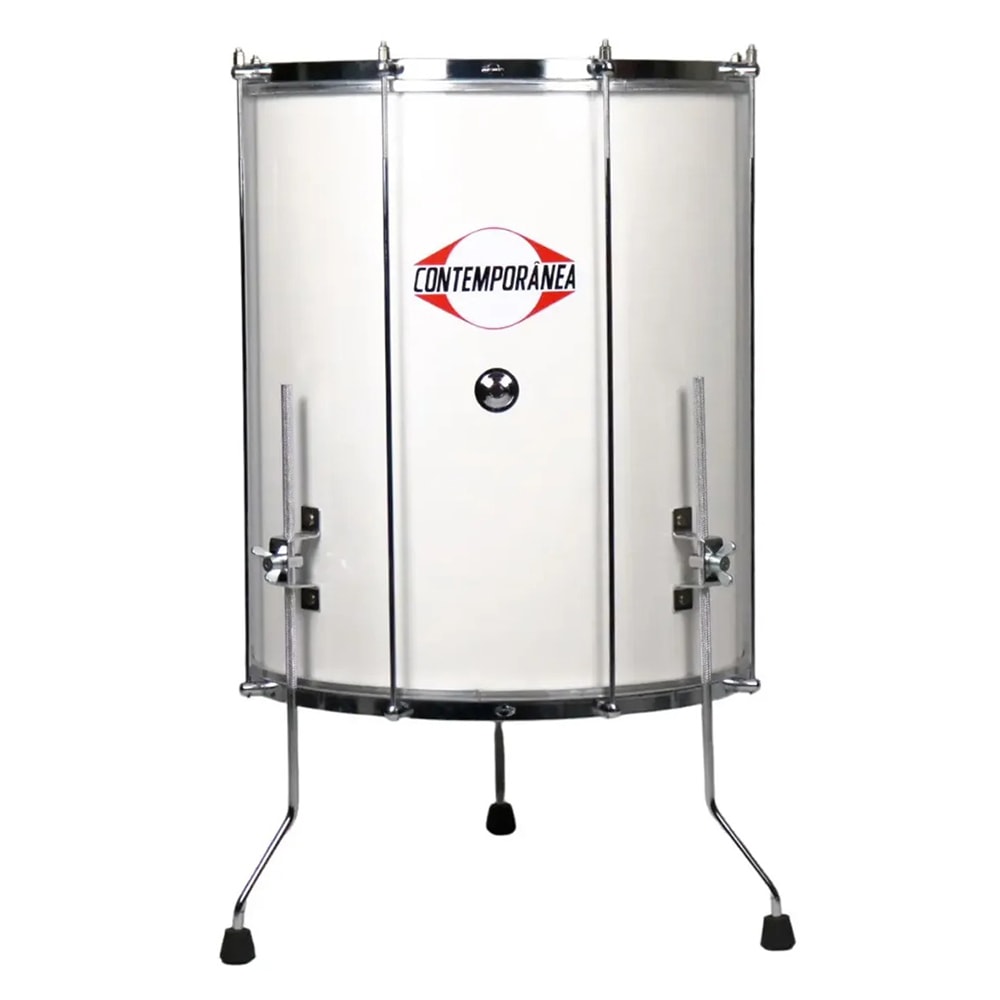 Surdo Contemporânea 166C Light Madeira Branco  18x55 C/ Tripé