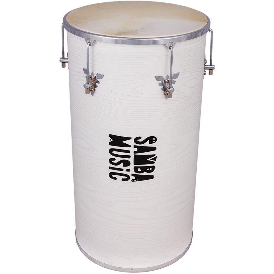 Tantan Samba Music 951MA BRW de 70x14 Branco C/ Pele de Couro Tantan Samba Music 951MA BRW de 70x14 Branco C/ Pele de Couro