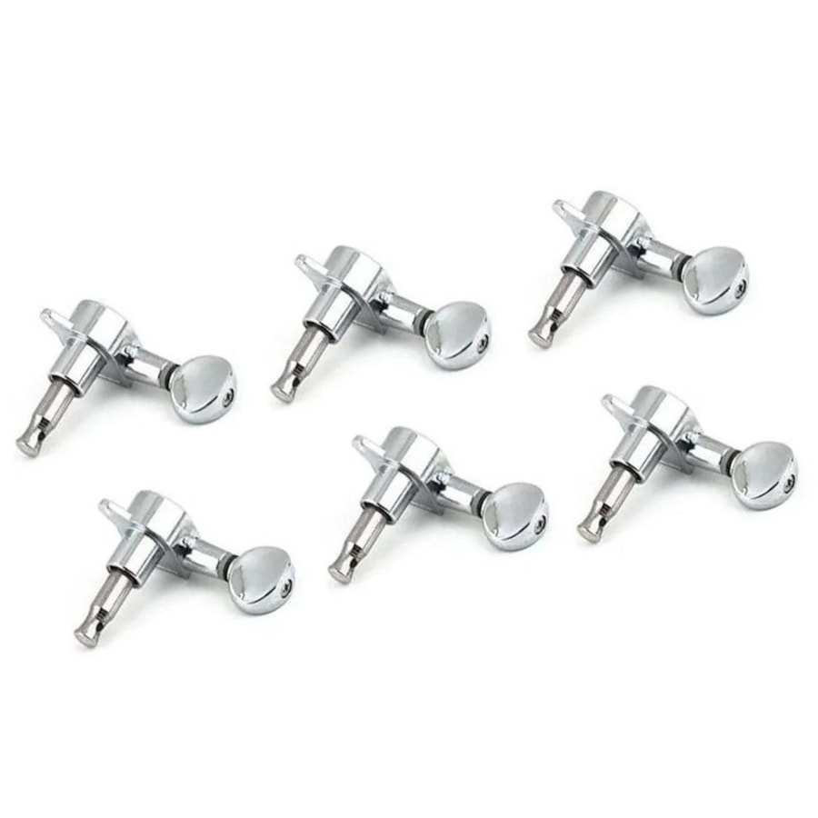 Tarraxas Blindadas Andaluz MH05 P/ Guitarra 6 em Linha Cromadas Tarraxas Blindadas Andaluz MH05 P/ Guitarra 6 em Linha Cromadas