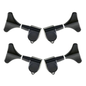 Tarraxas para Contrabaixo 4 Cordas Strinberg BM44BK Pretas Blindadas 2+2 Tarraxas para Contrabaixo 4 Cordas Strinberg BM44BK Pretas Blindadas 2+2