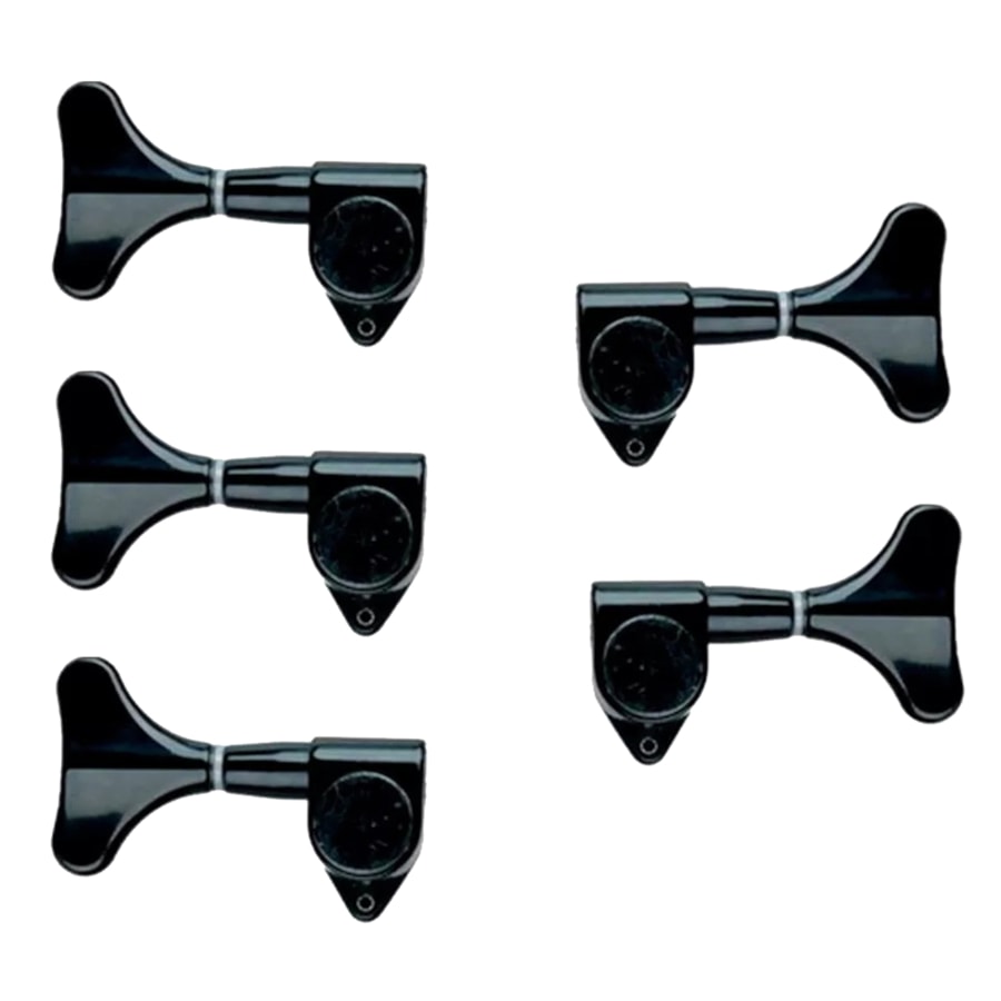 Tarraxas para Contrabaixo de 5 Cordas Strinberg BM45 Pretas - 2+3 Tarraxas para Contrabaixo de 5 Cordas Strinberg BM45 Pretas - 2+3