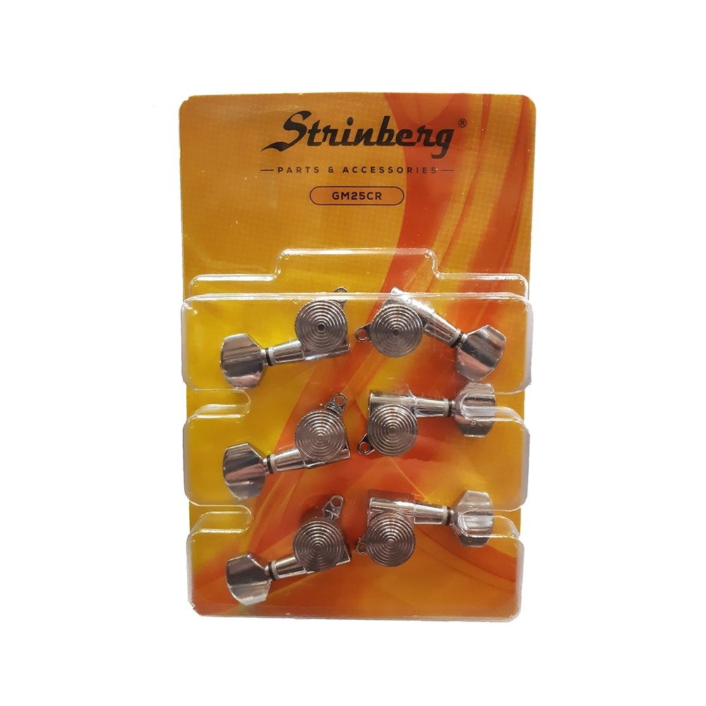 Tarraxas para Guitarra Strinberg GM25 Cromadas com Trava - 6 Linha