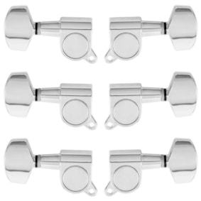 Tarraxas para Violão Strinberg AM01 Blindadas e Cromadas - 3+3 Tarraxas para Violão Strinberg AM01 Blindadas e Cromadas - 3+3