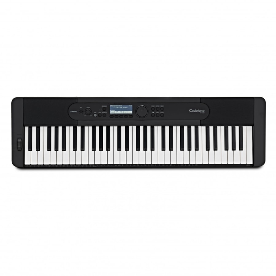 Teclado Casio CTS400 BK Linha Casiotone de 61 Teclas Preto C/ Fonte e Bluetooth